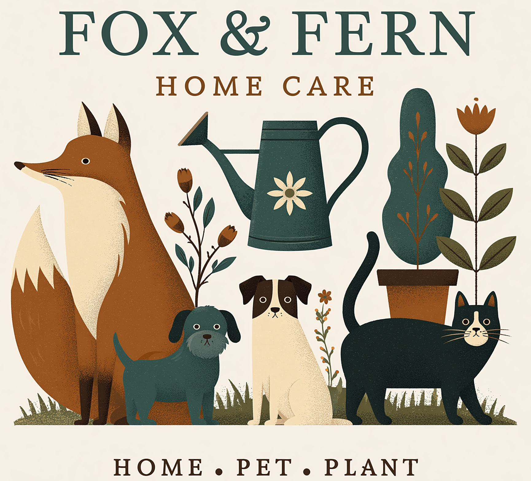 Fox & Fern Home Care Logo